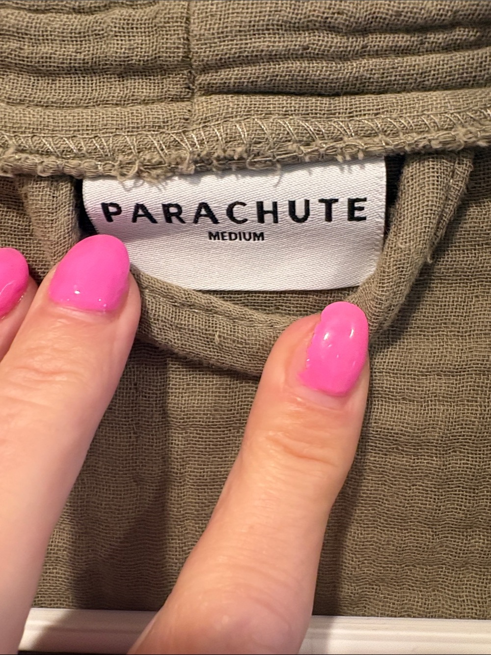 Parachute Olive Cloud Cotton Robe in Sage Green - Picture 2 of 7